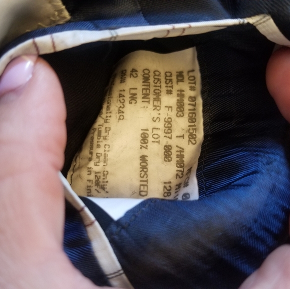 Hickey Freeman Navy Blue jacket size 42L - Picture 5 of 7